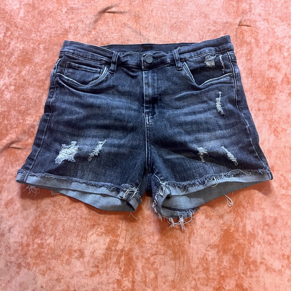 Blank NYC Black/Grey Distressed Jean Shorts size 30
